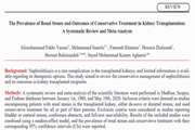 The Prevalence of Renal Stones and Outcomes of Conservative Treatment in Kidney Transplantation: A Systematic Review and Meta-Analysis